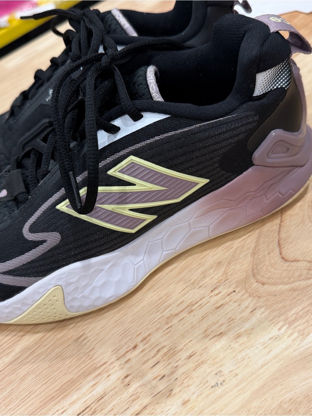 New Balance Women's Black Running Shoes with Lavender Accent
